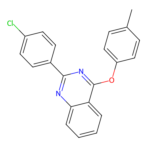 2-(4-Chlorophenyl)-4-(4-methylphenoxy)quinazoline structure