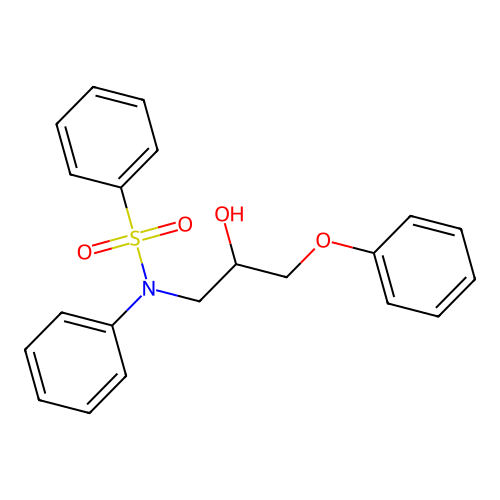 N-(2-hydroxy-3-phenoxypropyl)-N-phenylbenzenesulfonamide structure
