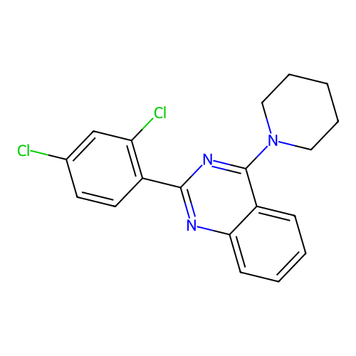 2-(2,4-Dichlorophenyl)-4-(piperidin-1-yl)quinazoline structure