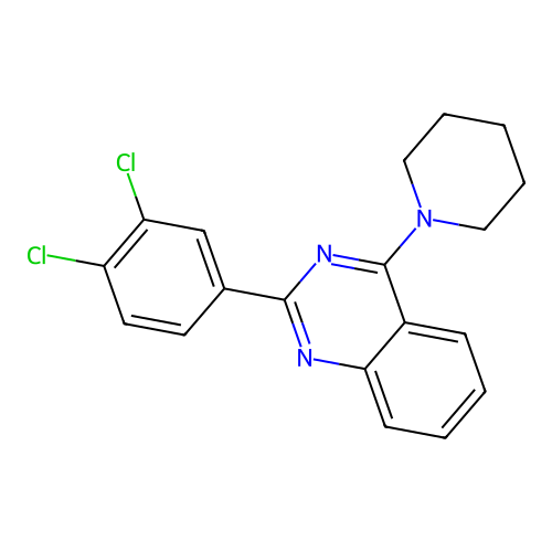 2-(3,4-Dichlorophenyl)-4-(piperidin-1-yl)quinazoline structure