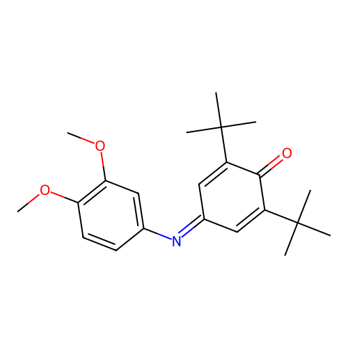 2,6-Di-tert-butyl-4-[(3,4-dimethoxyphenyl)imino]cyclohexa-2,5-dien-1-one structure