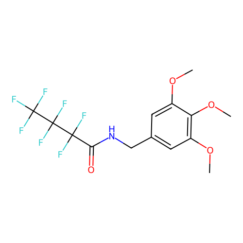 2,2,3,3,4,4,4-heptafluoro-N-(3,4,5-trimethoxybenzyl)butanamide structure