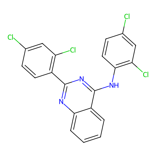 N,2-bis(2,4-dichlorophenyl)quinazolin-4-amine structure