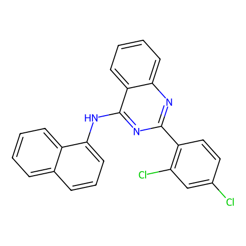 2-(2,4-dichlorophenyl)-N-(naphthalen-1-yl)quinazolin-4-amine structure