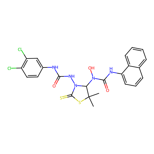C23H21Cl2N5O3S2 structure