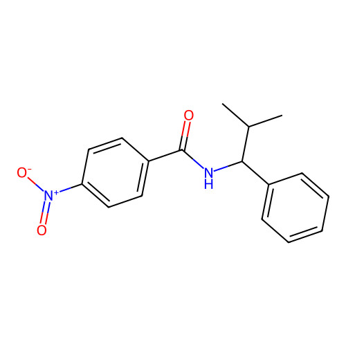 N-(2-methyl-1-phenylpropyl)-4-nitrobenzamide structure
