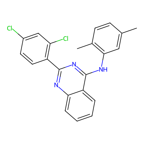 2-(2,4-dichlorophenyl)-N-(2,5-dimethylphenyl)quinazolin-4-amine structure