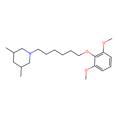 1-[6-(2,6-Dimethoxyphenoxy)hexyl]-3,5-dimethylpiperidine structure