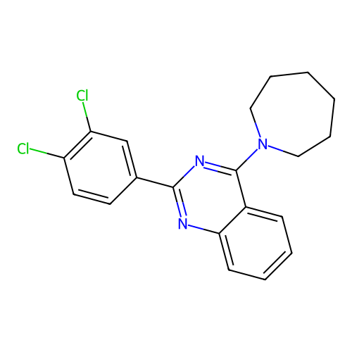 4-(Azepan-1-yl)-2-(3,4-dichlorophenyl)quinazoline structure