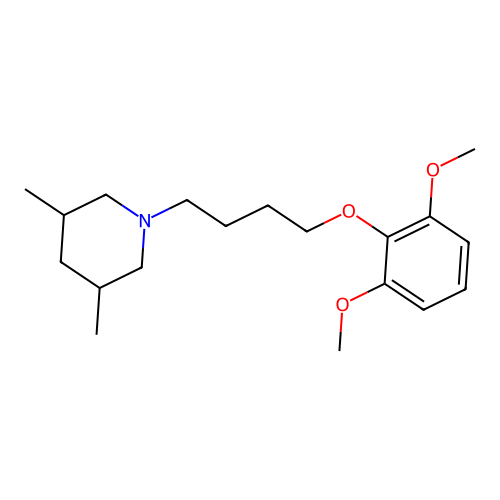 1-[4-(2,6-Dimethoxyphenoxy)butyl]-3,5-dimethylpiperidine structure