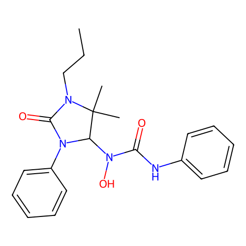 1-(5,5-Dimethyl-2-oxo-3-phenyl-1-propylimidazolidin-4-yl)-1-hydroxy-3-phenylurea structure