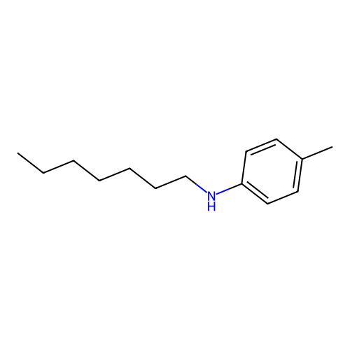 N-heptyl-4-methylaniline structure