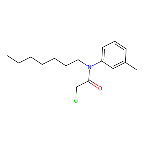 2-chloro-N-heptyl-N-(3-methylphenyl)acetamide structure