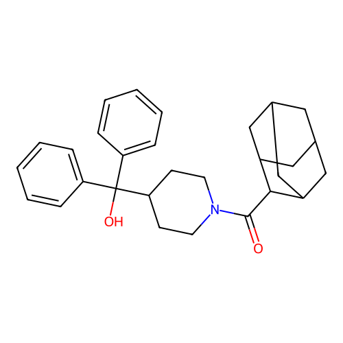 (1r,3r,5r,7r)-Adamantan-2-yl(4-(hydroxydiphenylmethyl)piperidin-1-yl)methanone structure