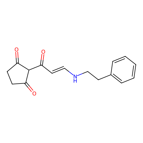 2-(3-(Phenethylamino)acryloyl)cyclopentane-1,3-dione structure