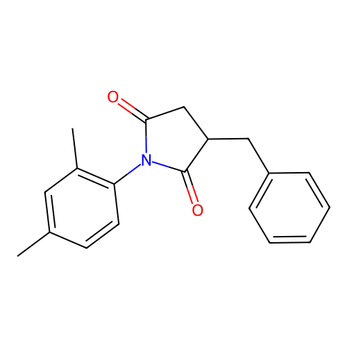 3-Benzyl-1-(2,4-dimethylphenyl)pyrrolidine-2,5-dione structure