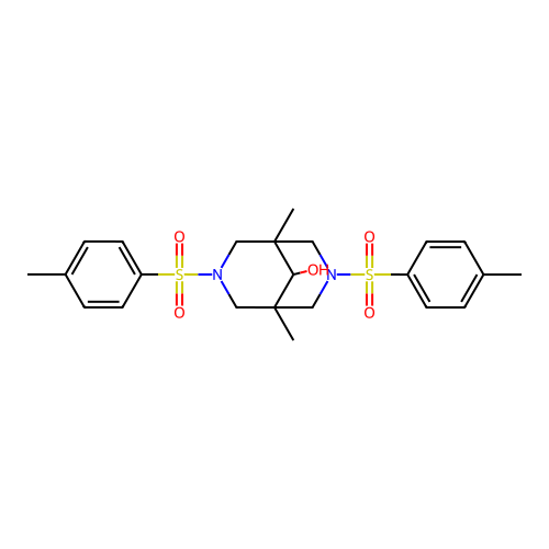 1,5-Dimethyl-3,7-bis-(toluene-4-sulfonyl)-3,7-diaza-bicyclo[3.3.1]nonan-9-ol structure