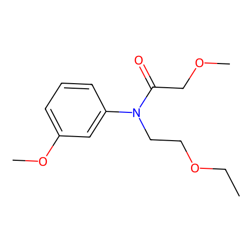 N-(2-ethoxyethyl)-2-methoxy-N-(3-methoxyphenyl)acetamide structure
