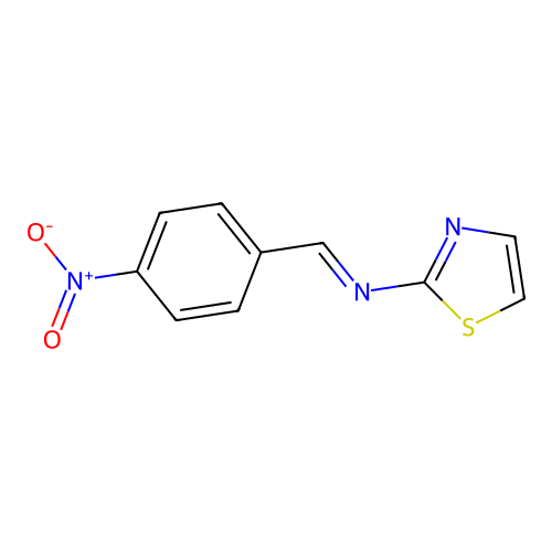 2-(4-Nitrobenzylideneamino)thiazole structure