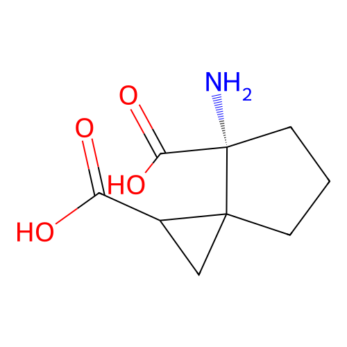 (4R)-4-aminospiro[2.4]heptane-1,4-dicarboxylic Acid structure