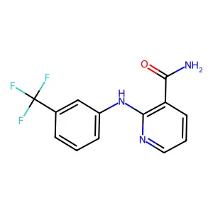2-[3-(Trifluoromethyl)anilino]nicotinamide structure