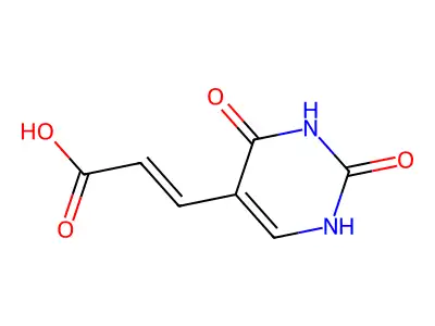(E)-5-Carboxyvinyl uracil structure