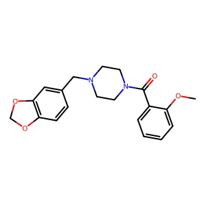 [4-(1,3-Benzodioxol-5-ylmethyl)piperazin-1-yl]-(2-methoxyphenyl)methanone structure