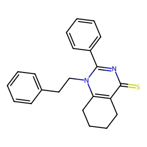1-phenethyl-2-phenyl-5,6,7,8-tetrahydroquinazoline-4(1H)-thione structure