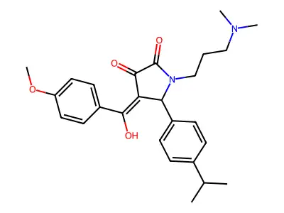 1-[3-(dimethylamino)propyl]-3-hydroxy-4-(4-methoxybenzoyl)-5-[4-(propan-2-yl)phenyl]-2,5-dihydro-1H-pyrrol-2-one structure