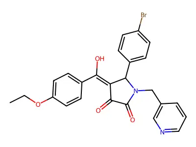 5-(4-bromophenyl)-4-(4-ethoxybenzoyl)-3-hydroxy-1-[(pyridin-3-yl)methyl]-2,5-dihydro-1H-pyrrol-2-one structure