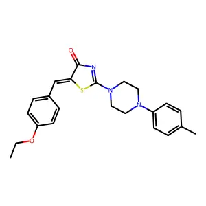 (5E)-5-(4-ethoxybenzylidene)-2-[4-(4-methylphenyl)piperazin-1-yl]-1,3-thiazol-4(5H)-one structure