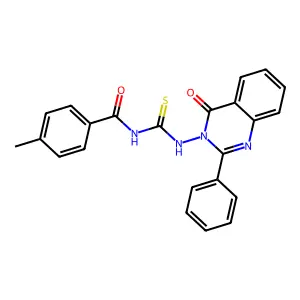 4-methyl-N-[(4-oxo-2-phenylquinazolin-3(4H)-yl)carbamothioyl]benzamide structure