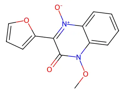 3-(Furan-2-yl)-1-methoxy-4-oxidoquinoxalin-4-ium-2-one structure