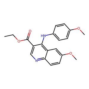 Ethyl 6-methoxy-4-[(4-methoxyphenyl)amino]quinoline-3-carboxylate structure