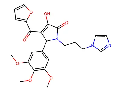 4-(2-Furylcarbonyl)-3-hydroxy-1-(3-imidazolylpropyl)-5-(3,4,5-trimethoxyphenyl)-3-pyrrolin-2-one structure