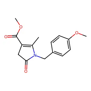 methyl 1-(4-methoxybenzyl)-2-methyl-5-oxo-4,5-dihydro-1H-pyrrole-3-carboxylate structure