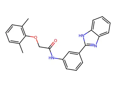 N-[3-(1H-benzimidazol-2-yl)phenyl]-2-(2,6-dimethylphenoxy)acetamide structure