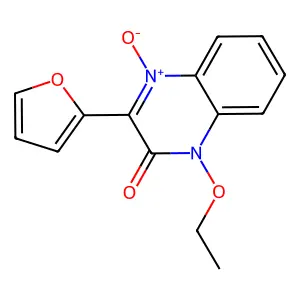 1-Ethoxy-3-(furan-2-yl)-4-oxidoquinoxalin-4-ium-2-one structure