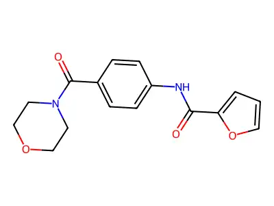 N-[4-(morpholine-4-carbonyl)phenyl]furan-2-carboxamide structure