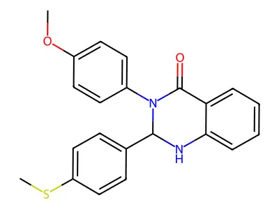3-(4-Methoxyphenyl)-2-(4-methylsulfanylphenyl)-1,2-dihydroquinazolin-4-one structure