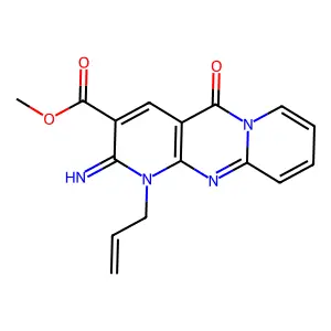 1-Allyl-2-imino-10-oxo-1,10-dihydro-2H-1,9,10a-triazaanthracene-3-carboxylic acid, methyl ester structure