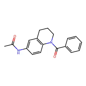 N-(1-benzoyl-1,2,3,4-tetrahydroquinolin-6-yl)acetamide structure