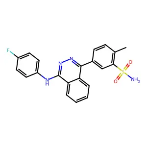 5-{4-[(4-Fluorophenyl)amino]phthalazin-1-yl}-2-methylbenzenesulfonamide structure