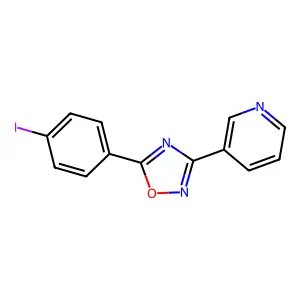 3-[5-(4-Iodophenyl)-1,2,4-oxadiazol-3-yl]pyridine structure