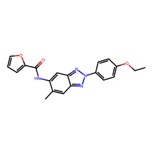 N-[2-(4-ethoxyphenyl)-6-methylbenzotriazol-5-yl]furan-2-carboxamide structure