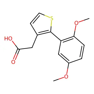 2-[2-(2,5-Dimethoxyphenyl)thiophen-3-yl]acetic acid structure