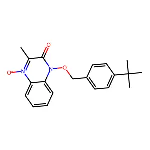 1-[(4-Tert-butylphenyl)methoxy]-3-methyl-4-oxidoquinoxalin-4-ium-2-one structure