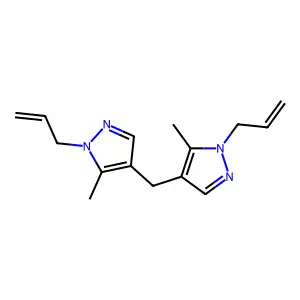 5-Methyl-4-[(5-methyl-1-prop-2-enylpyrazol-4-yl)methyl]-1-prop-2-enylpyrazole structure
