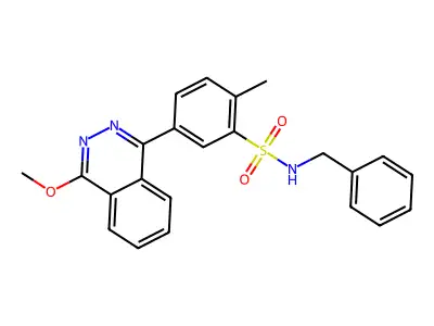 N-benzyl-5-(4-methoxyphthalazin-1-yl)-2-methylbenzenesulfonamide structure