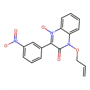 3-(3-Nitrophenyl)-4-oxido-1-prop-2-enoxyquinoxalin-4-ium-2-one structure